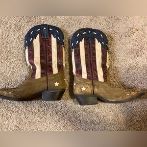 LAREDO Keyes womens USA flag Western country boots size 8